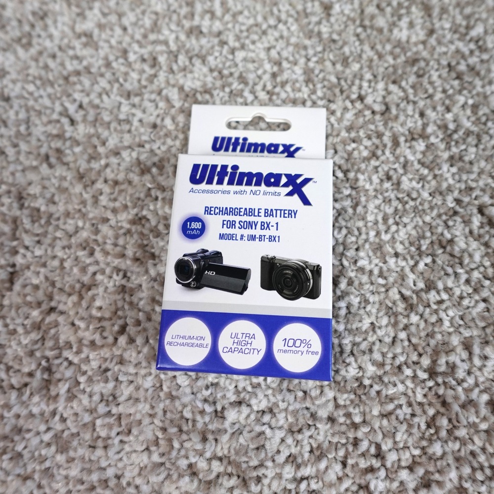 Ultimaxx‎ UM-BT-BX1 Rechargeable Battery for Sony BX-1 1600mAh Lithium-Ion New
